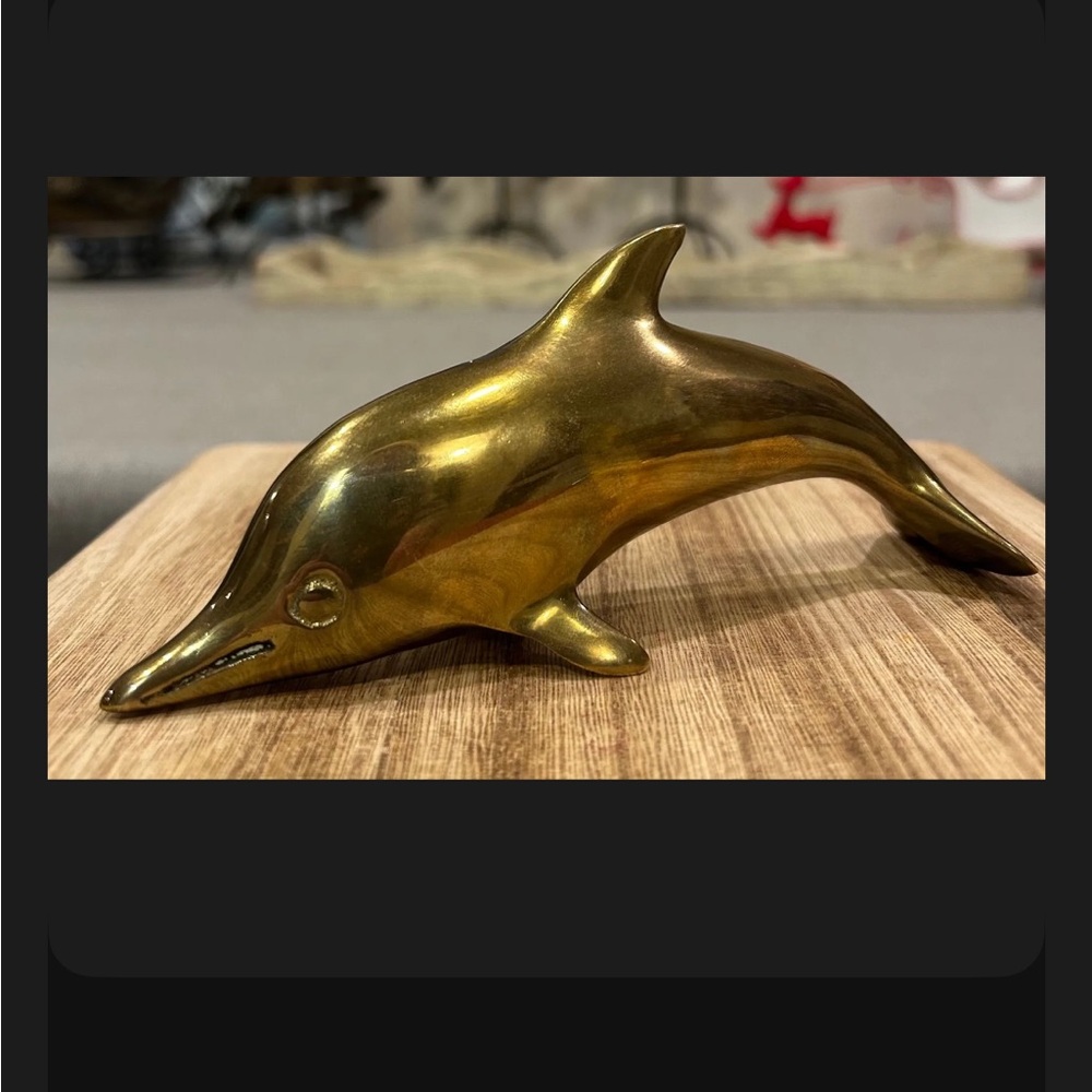 Vintage Brass Dolphin